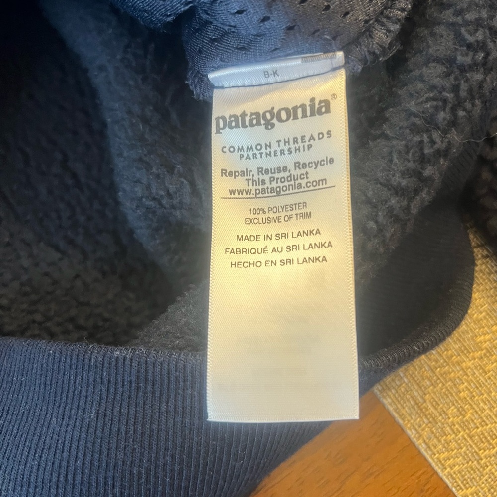 Patagonia Shearling Button Pullover Jacket Navy - image 3